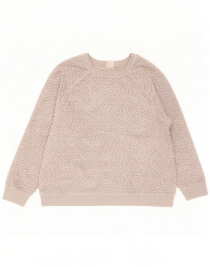John Lewis Womens Oversized Fleece Jumper UK 14 Medium Grey Polyester