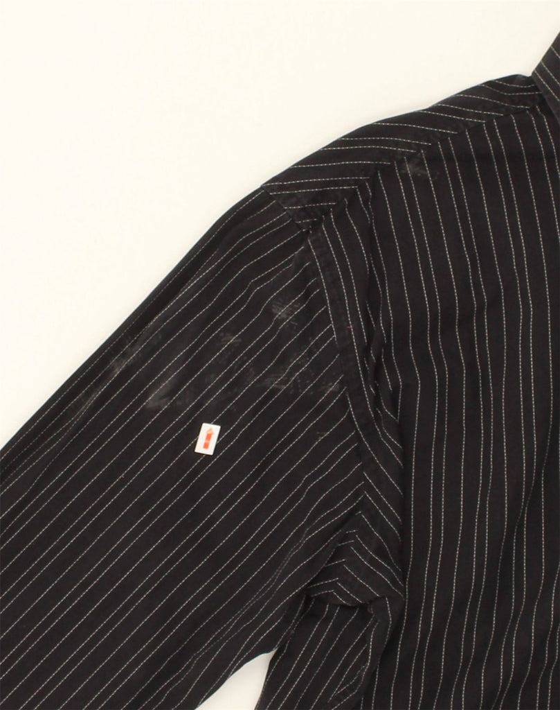 GAP Mens Shirt Size 17 17 1/2 XL Black Striped Cotton | Vintage Gap | Thrift | Second-Hand Gap | Used Clothing | Messina Hembry 