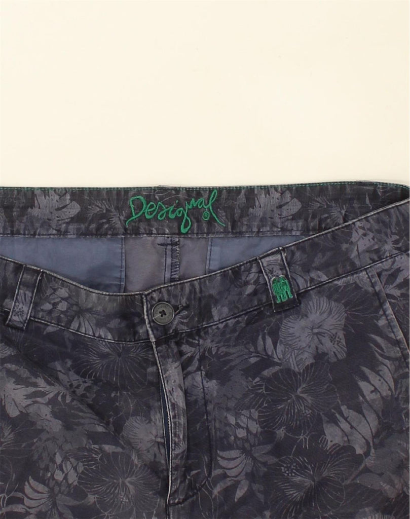 DESIGUAL Mens Casual Shorts XL W37 Navy Blue Floral | Vintage Desigual | Thrift | Second-Hand Desigual | Used Clothing | Messina Hembry 