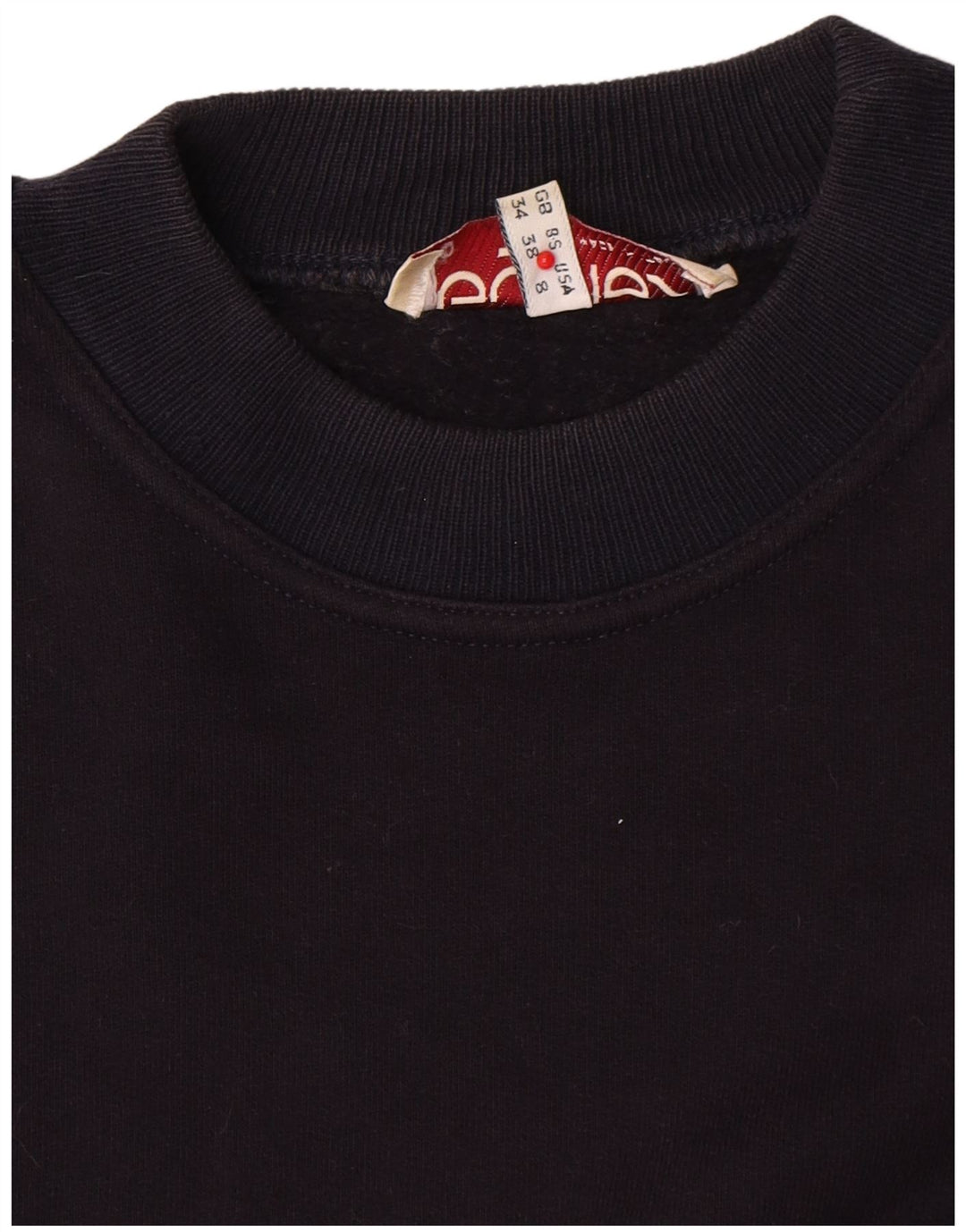 Byblos Womens Oversized Crop Sweatshirt Jumper US 8 Medium Navy Blue