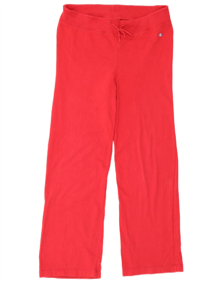 Champion Womens Tracksuit Trousers Large Red Cotton