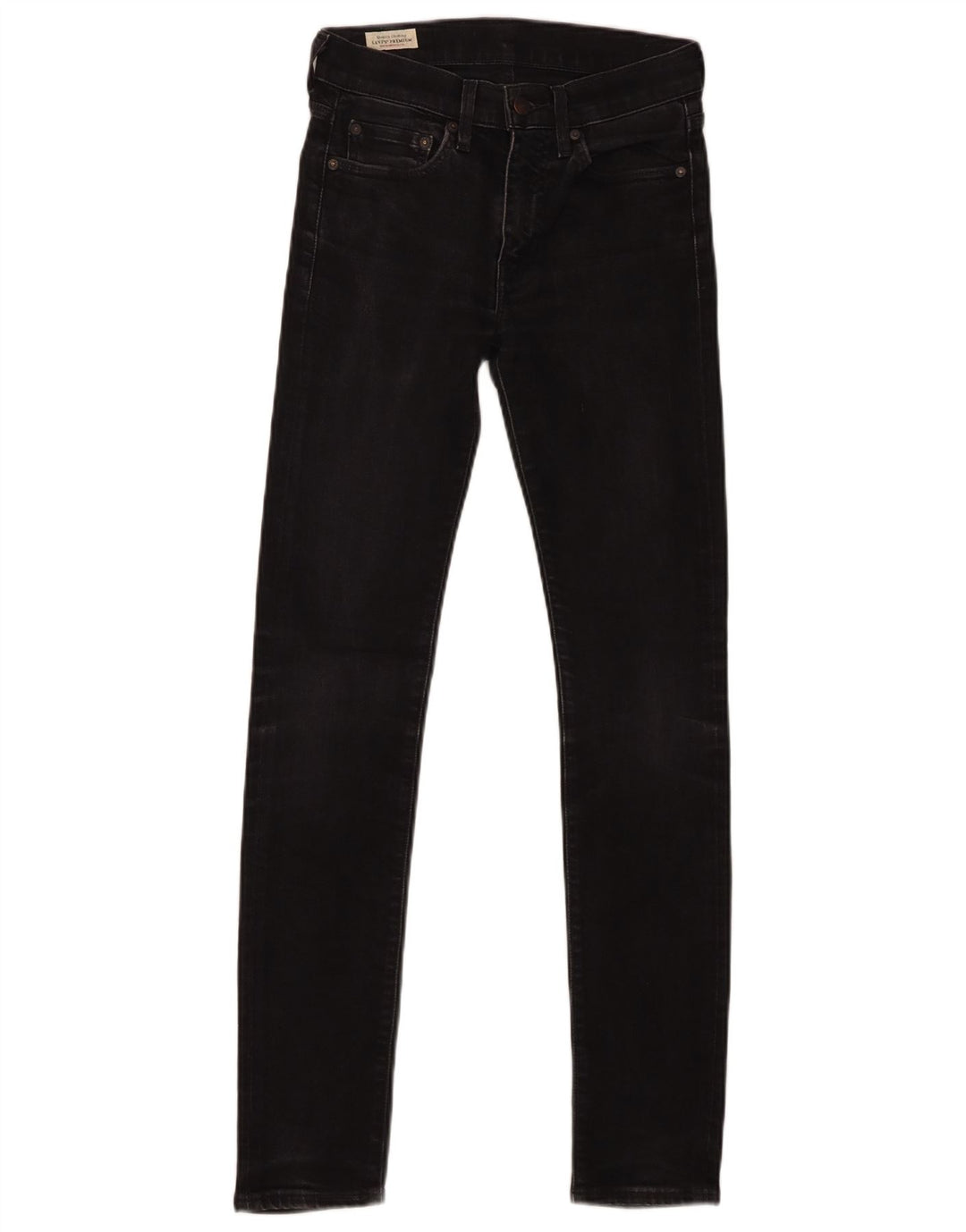 LEVI'S Womens Skinny Jeans W28 L32 Black Cotton