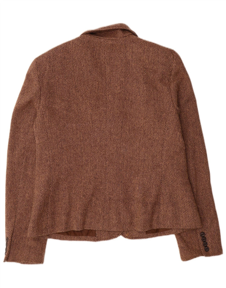 Chaps Womens 2 Button Blazer Jacket US 16 2XL Brown Viscose