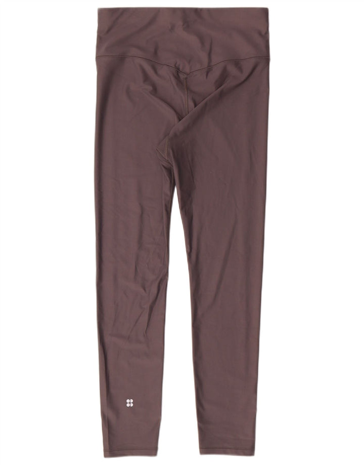 SWEATY BETTY Womens London Leggings UK 12 Medium  Grey Polyamide