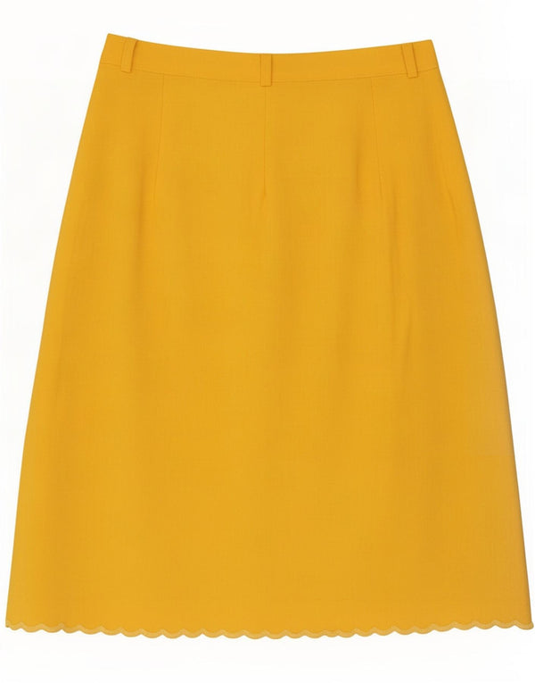 Vintage Womens Wrap Skirt Medium W28 Yellow Floral