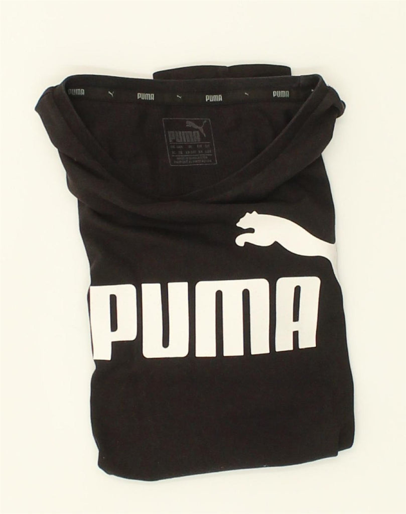 PUMA Boys Graphic T-Shirt Top 13-14 Years Black Cotton | Vintage Puma | Thrift | Second-Hand Puma | Used Clothing | Messina Hembry 