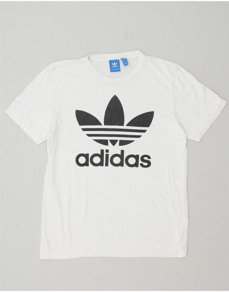 ADIDAS Mens Graphic T-Shirt Top Small White Cotton | Vintage Adidas | Thrift | Second-Hand Adidas | Used Clothing | Messina Hembry 