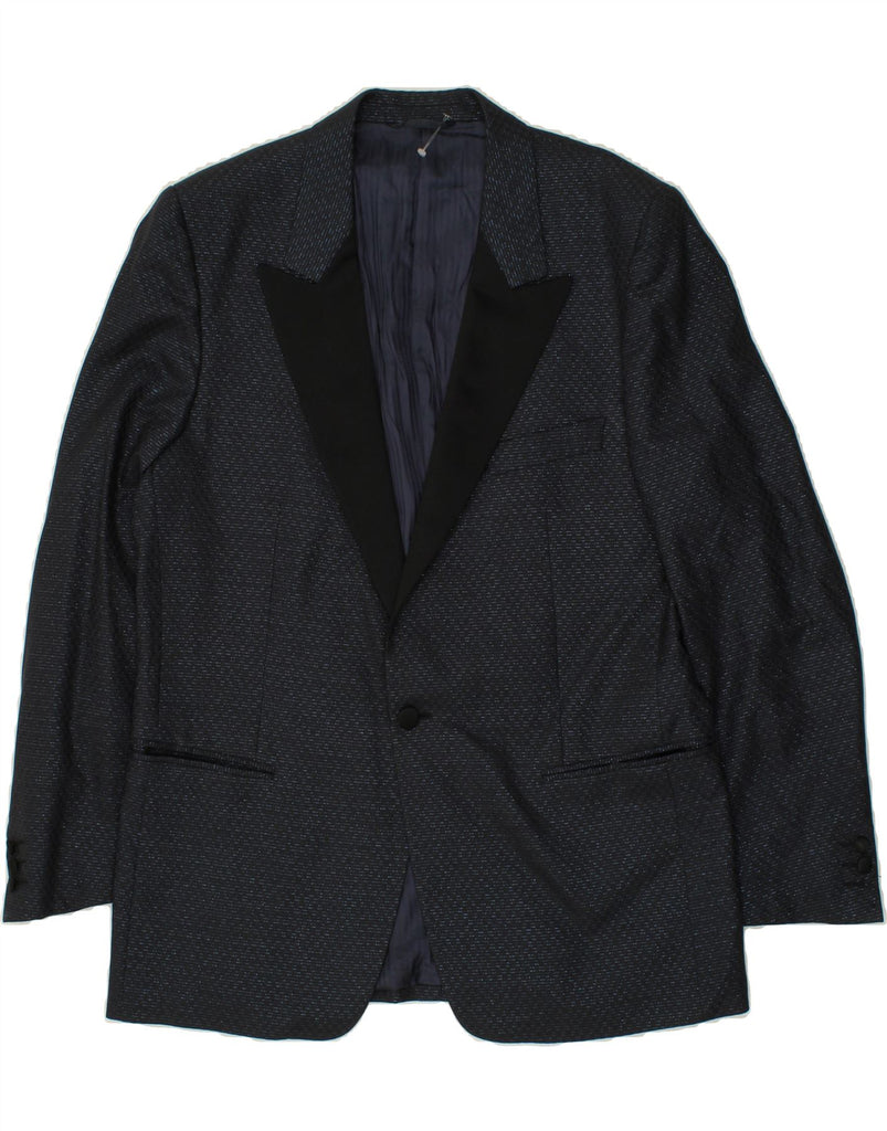 SAN REMO Mens 1 Button Blazer Jacket IT 54 2XL Navy Blue Pinstripe Wool Vintage San Remo and Second-Hand San Remo from Messina Hembry 