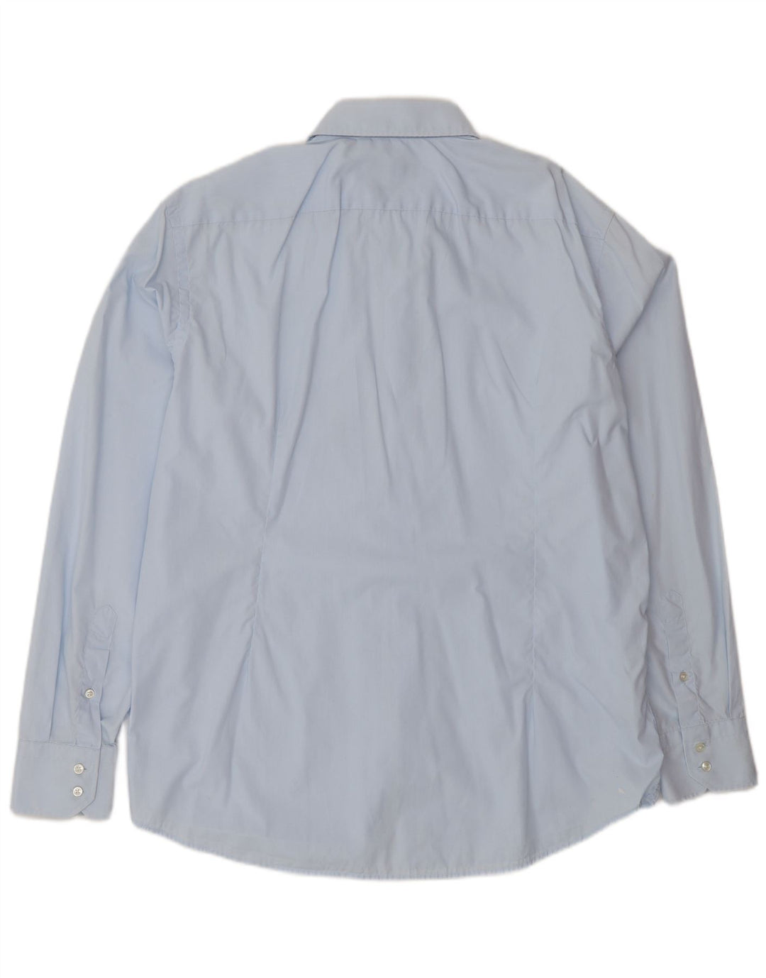 Hugo Boss Mens Regular Fit Shirt Size 44 17 1/2 XL Blue Cotton