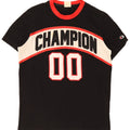 Champion Mens Graphic T-Shirt Top Medium Black Colourblock Cotton
