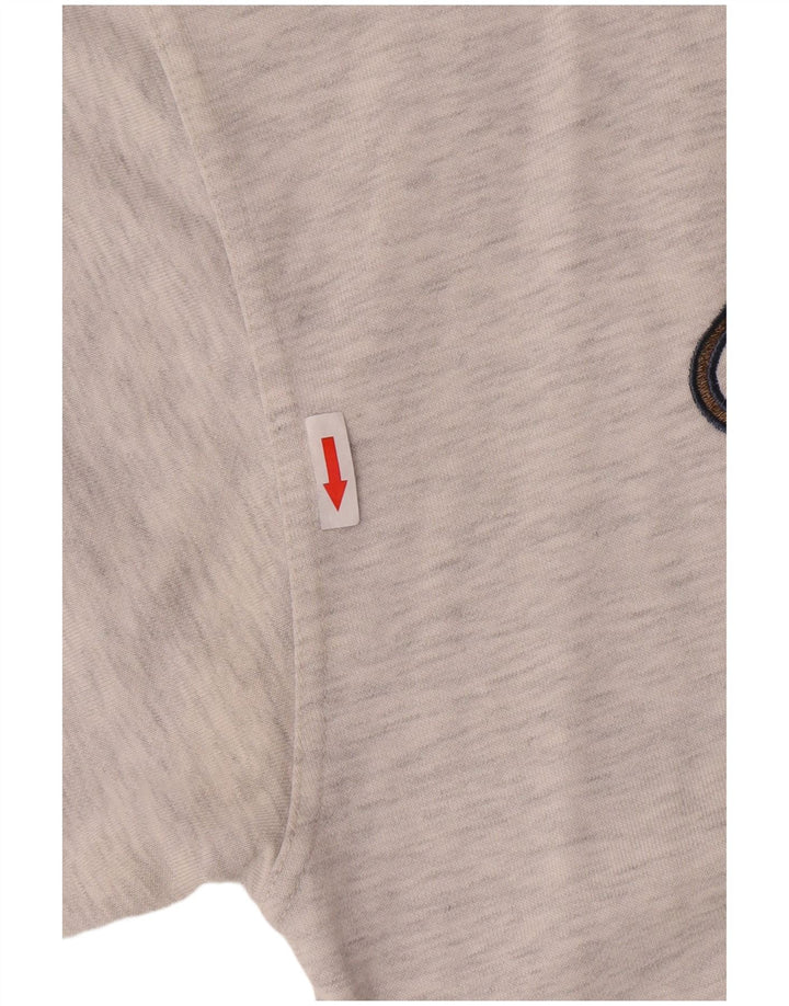 Champion Mens Graphic Sweatshirt Jumper Large Grey Flecked Cotton