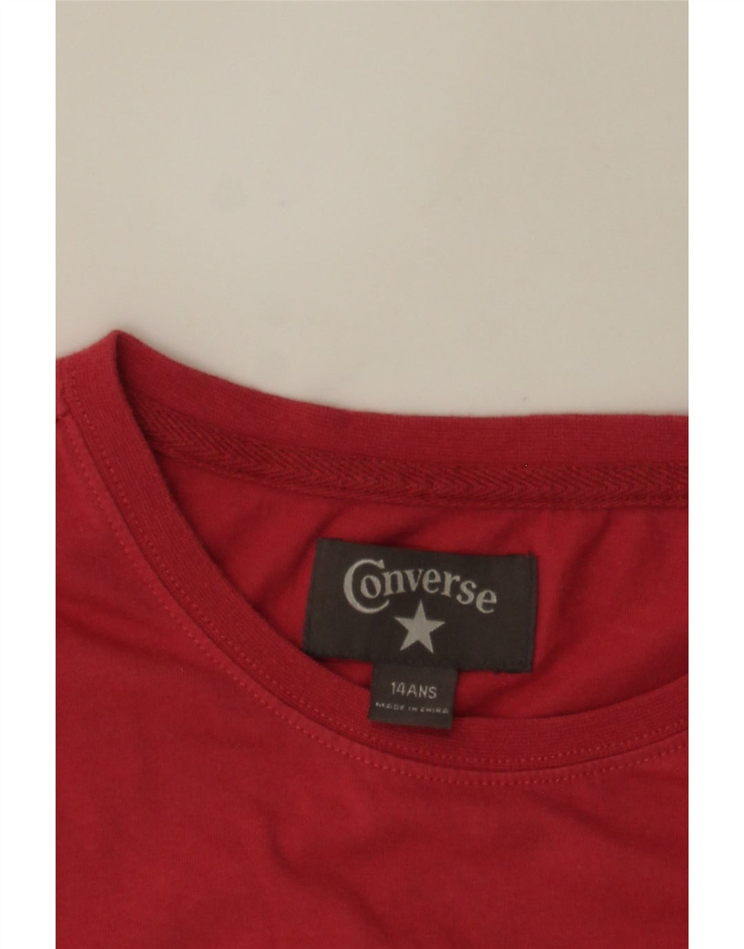 CONVERSE Boys Graphic T-Shirt Top 13-14 Years Red Cotton Vintage Converse and Second-Hand Converse from Messina Hembry 