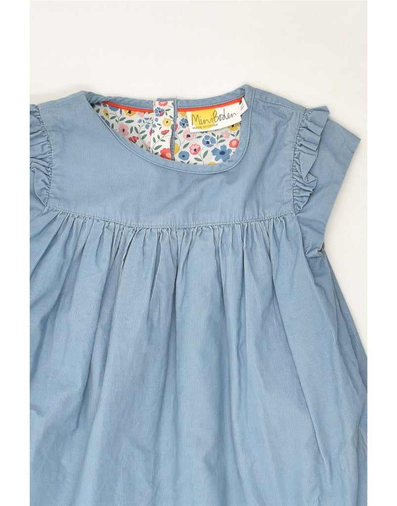 BODEN Girls A-Line Dress 5-6 Years Blue Pinstripe Cotton | Vintage Boden | Thrift | Second-Hand Boden | Used Clothing | Messina Hembry 