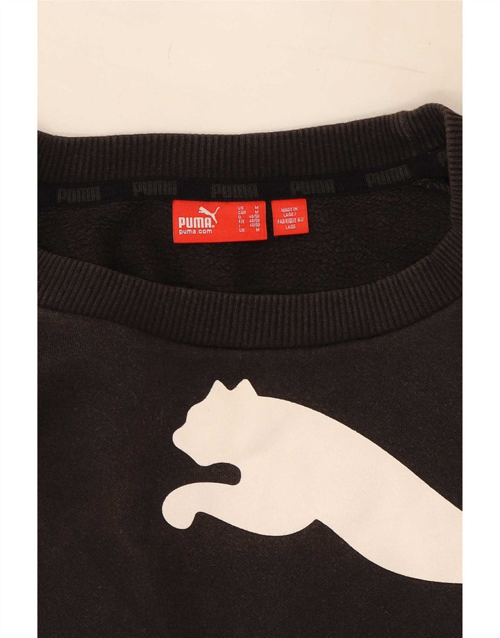 Puma Mens Graphic Sweatshirt Jumper Medium Black