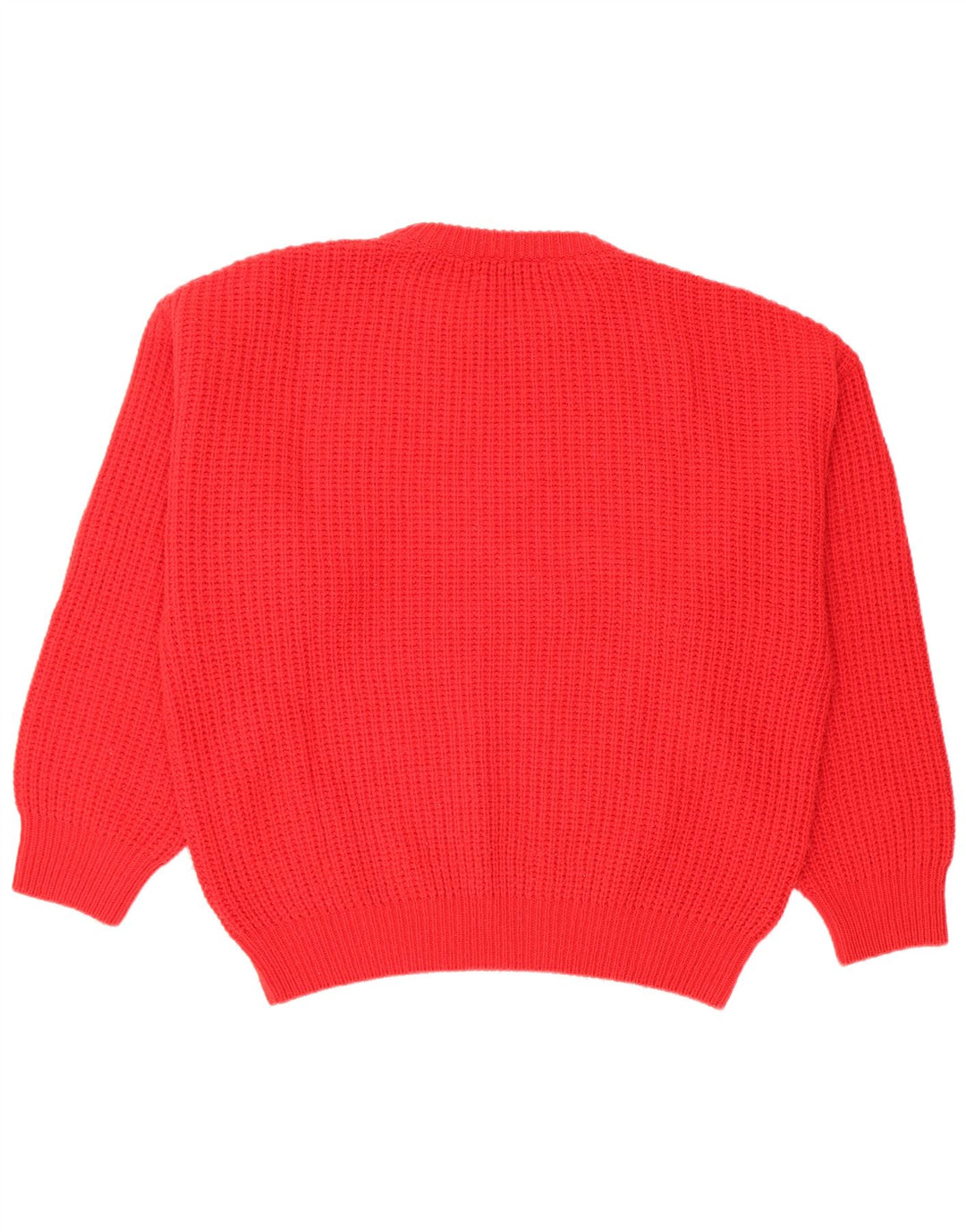 Stefanel Mens Crew Neck Jumper Sweater XL Red Wool