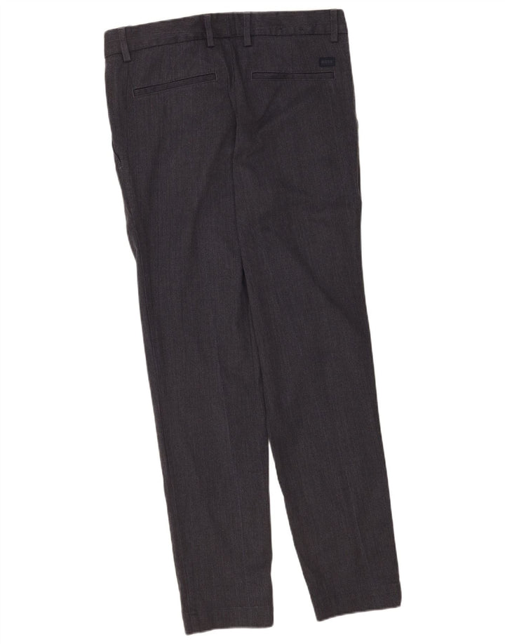 Hugo Boss Mens Kane Regular Fit Chino Trousers W30 L32 Grey Polyester