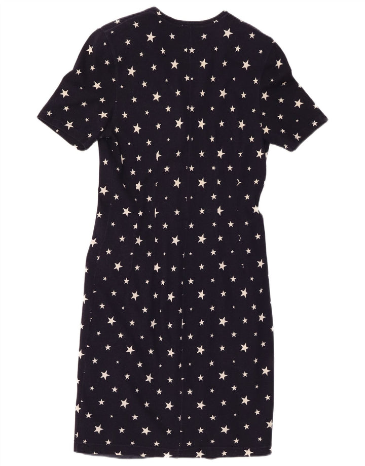 Fort & Madox Womens Abstract Pattern Shirt Dress IT 44 Medium Navy Blue