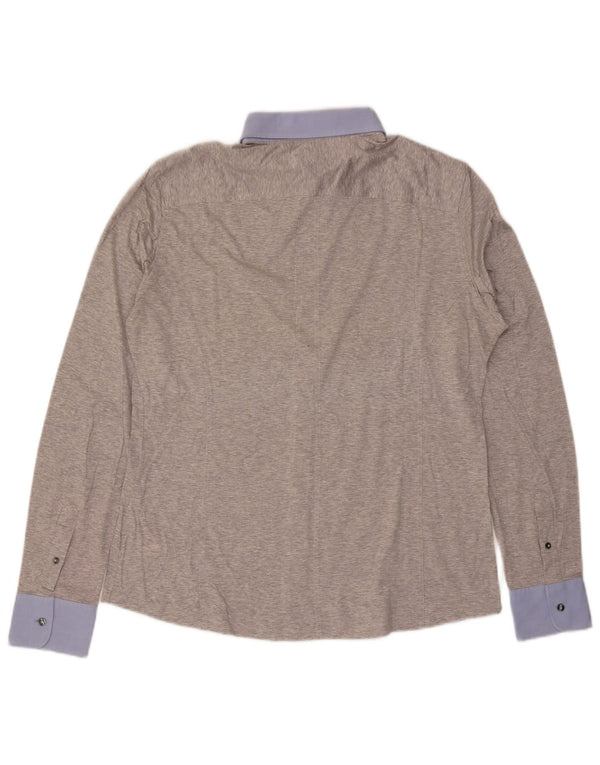 Dolce & Gabbana Mens Shirt Size 44 17 1/2 XL Grey Colourblock Cotton