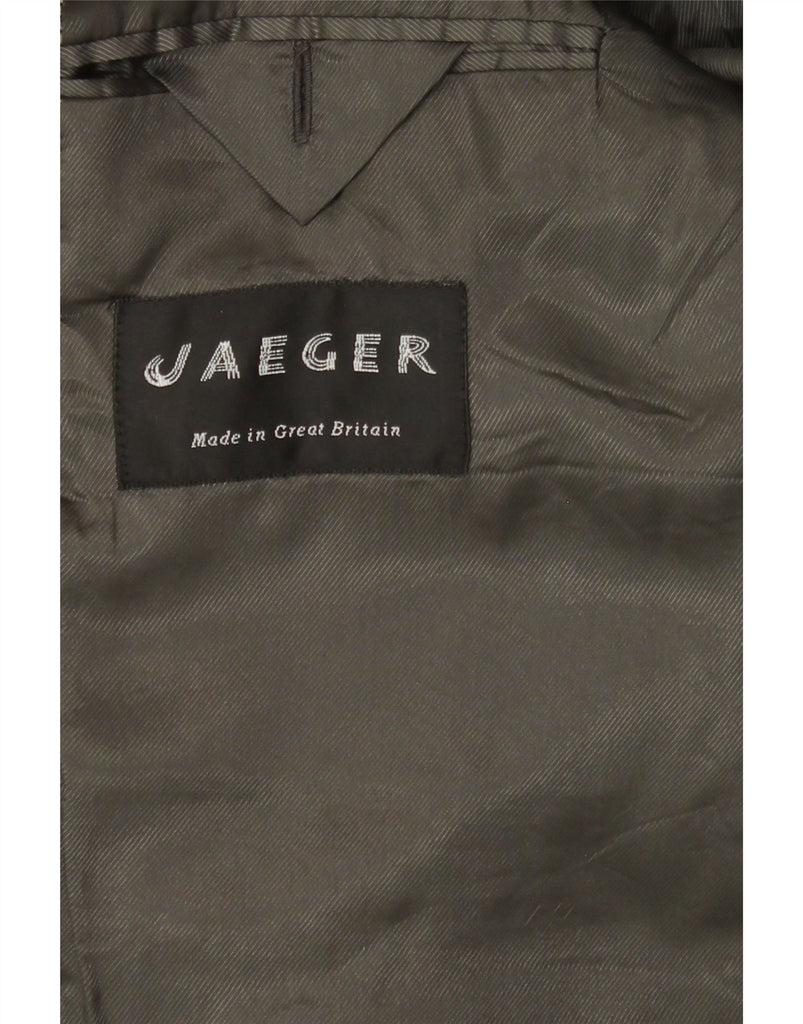JAEGER Mens 3 Button Blazer Jacket UK 38 Medium Grey Wool Vintage Jaeger and Second-Hand Jaeger from Messina Hembry 