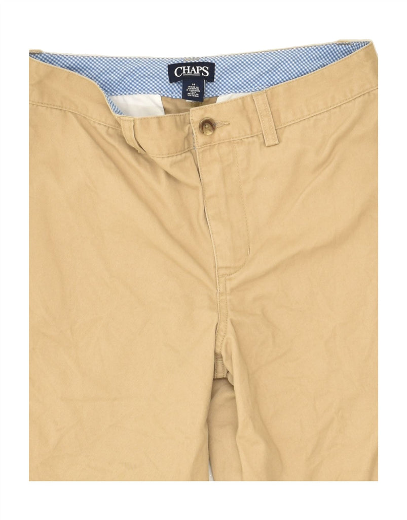 CHAPS Boys Chino Shorts 13-14 Years W27  Beige Cotton | Vintage Chaps | Thrift | Second-Hand Chaps | Used Clothing | Messina Hembry 