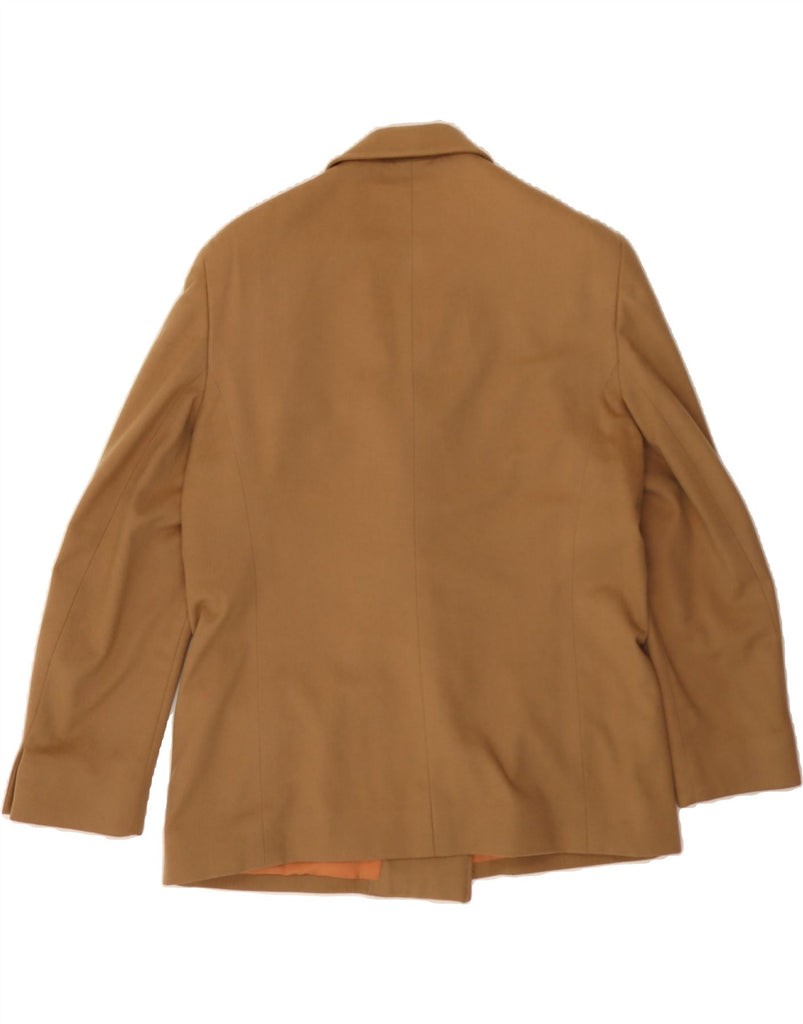 JAEGER Womens Double Breasted Blazer Jacket UK 16 Large Brown Wool Vintage Jaeger and Second-Hand Jaeger from Messina Hembry 