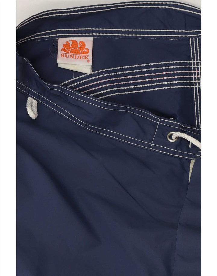 Sundek Mens Swimming Shorts Medium Navy Blue Nylon
