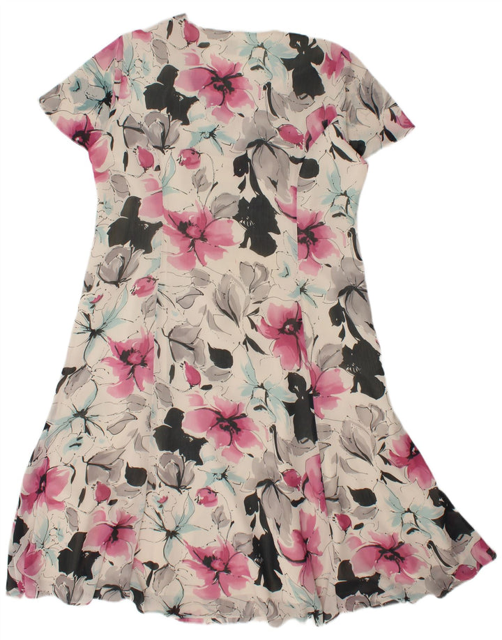Eastex Womens A-Line Dress UK 14 Large Multicoloured Floral Polyester