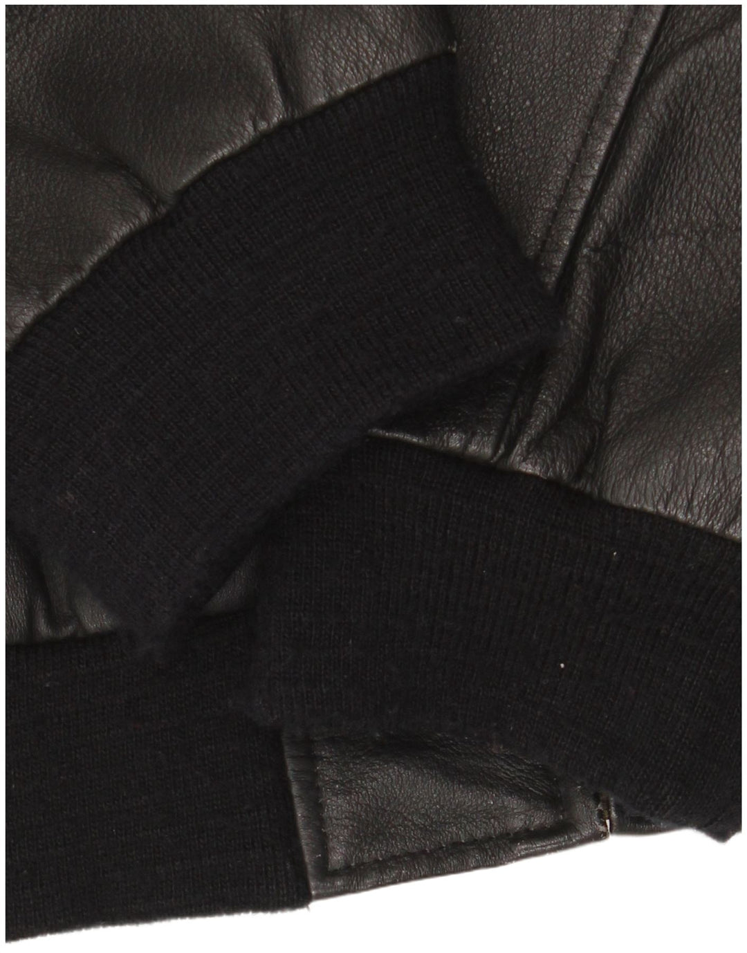 Henry Morell Mens Bomber Leather Jacket EU 48 Medium Black Leather