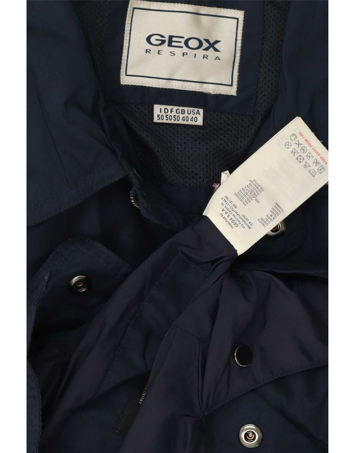 Geox Mens Respira Utility Jacket UK 40 Large Navy Blue Polyester
