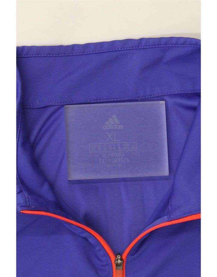 Adidas Mens Aeroready Zip Neck Pullover Tracksuit Top XL Purple