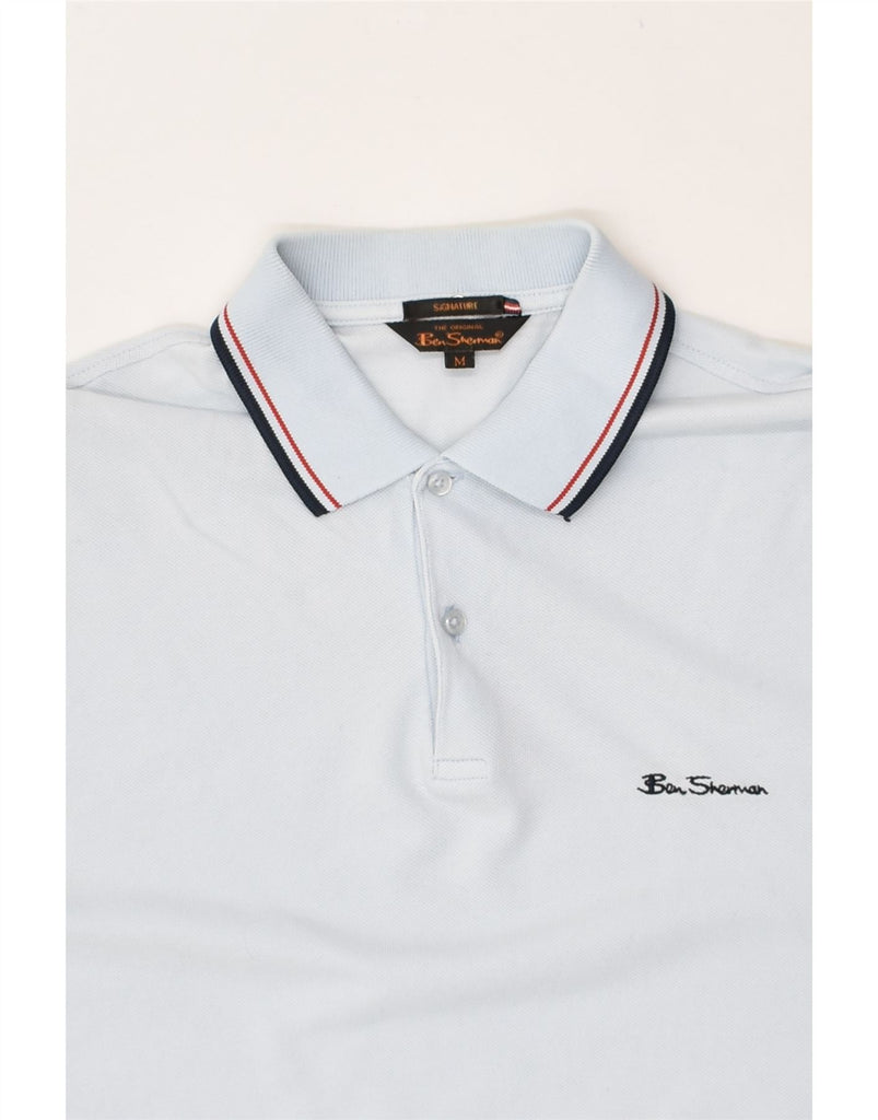 BEN SHERMAN Mens Polo Shirt Medium Blue Cotton | Vintage Ben Sherman | Thrift | Second-Hand Ben Sherman | Used Clothing | Messina Hembry 
