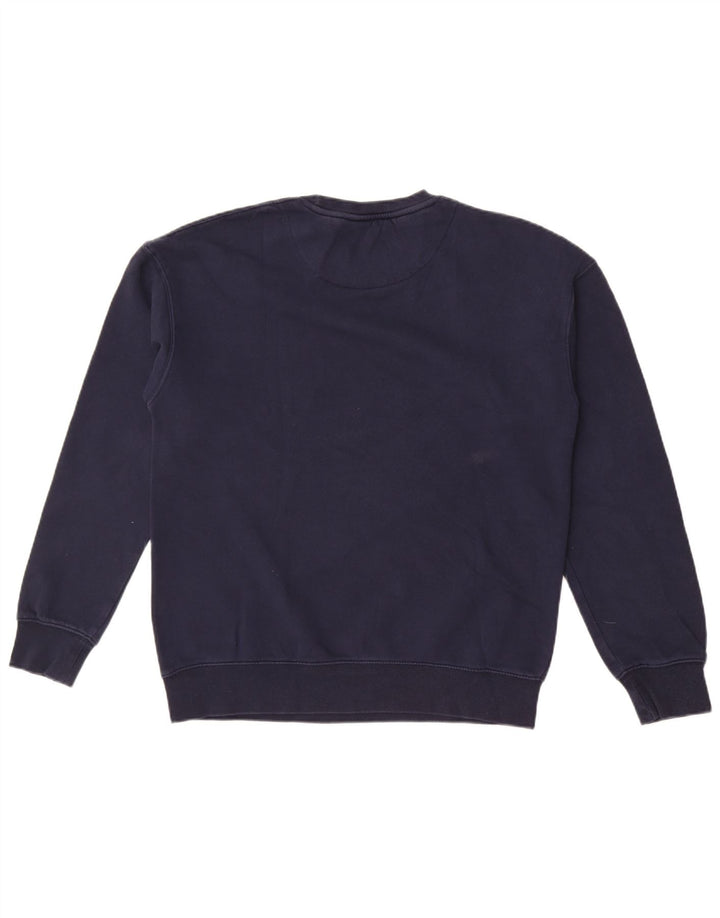 Jack & Jones Mens Graphic Sweatshirt Jumper Medium Navy Blue Cotton