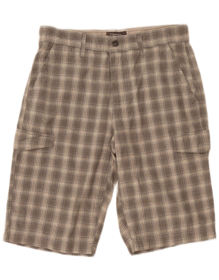 Converse Mens Cargo Shorts W30 Medium Grey Check