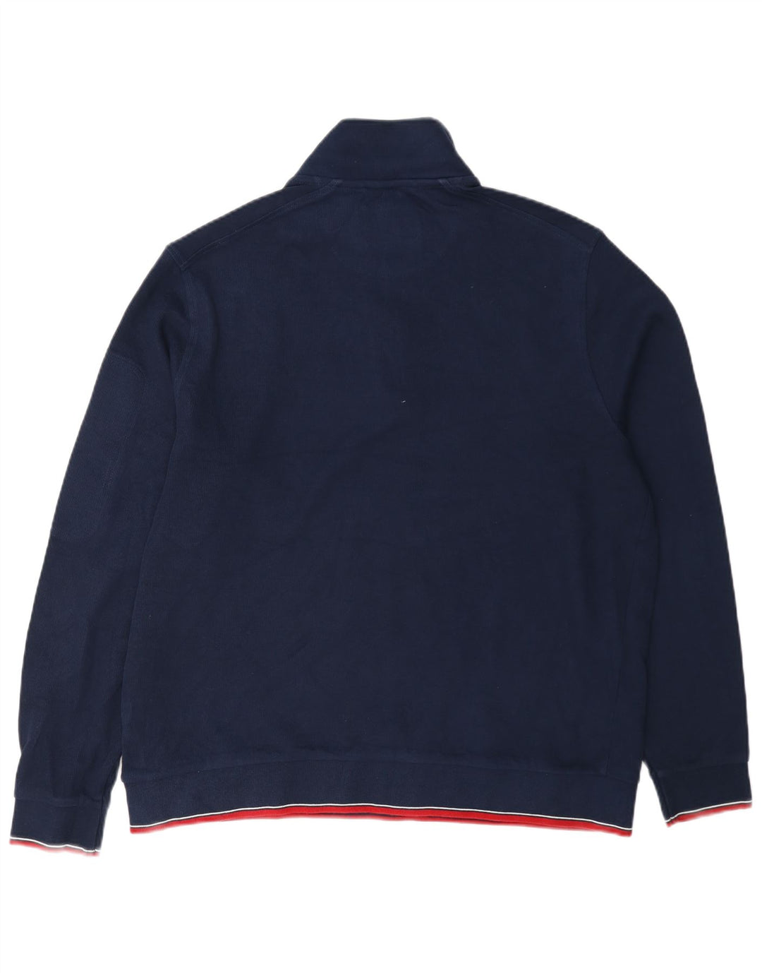 Marks & Spencer Mens Zip Neck Sweatshirt Jumper XL Navy Blue Cotton