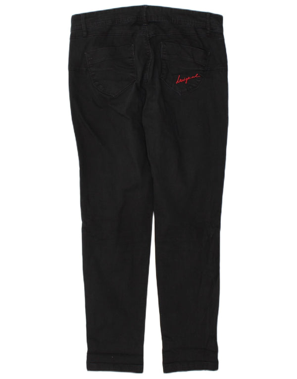 Desigual Womens Graphic Skinny Jeans W32 L29 Navy Blue