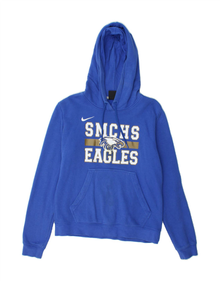 NIKE Boys Smchs Eagles Graphic Hoodie Jumper 10-11 Years Medium Blue Vintage Nike and Second-Hand Nike from Messina Hembry 