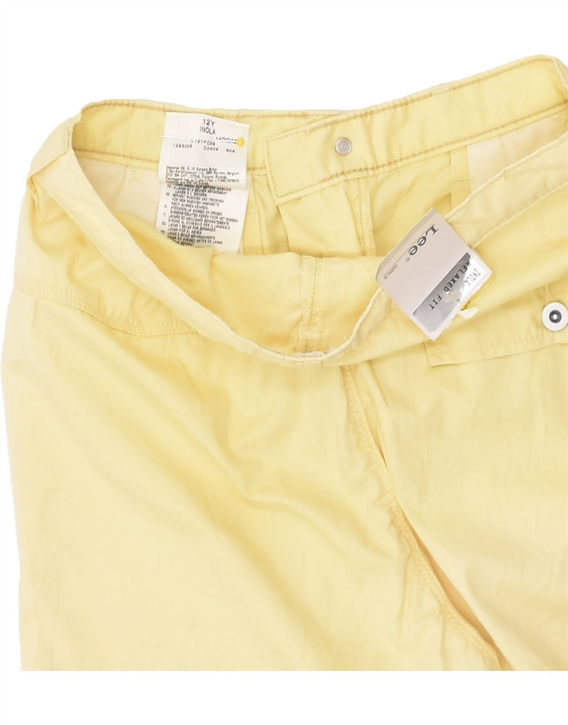 LEE Girls Inola Relaxed Fit Capri Trousers 10-11 Years W26 L15  Yellow | Vintage Lee | Thrift | Second-Hand Lee | Used Clothing | Messina Hembry 