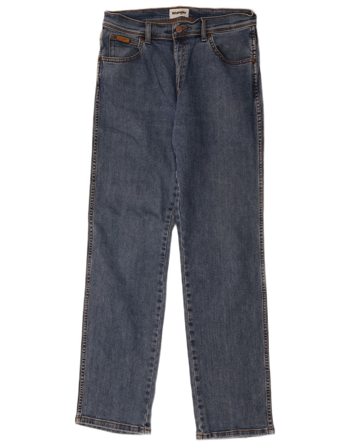 Wrangler Mens Texas Straight Jeans W32 L34 Blue Cotton