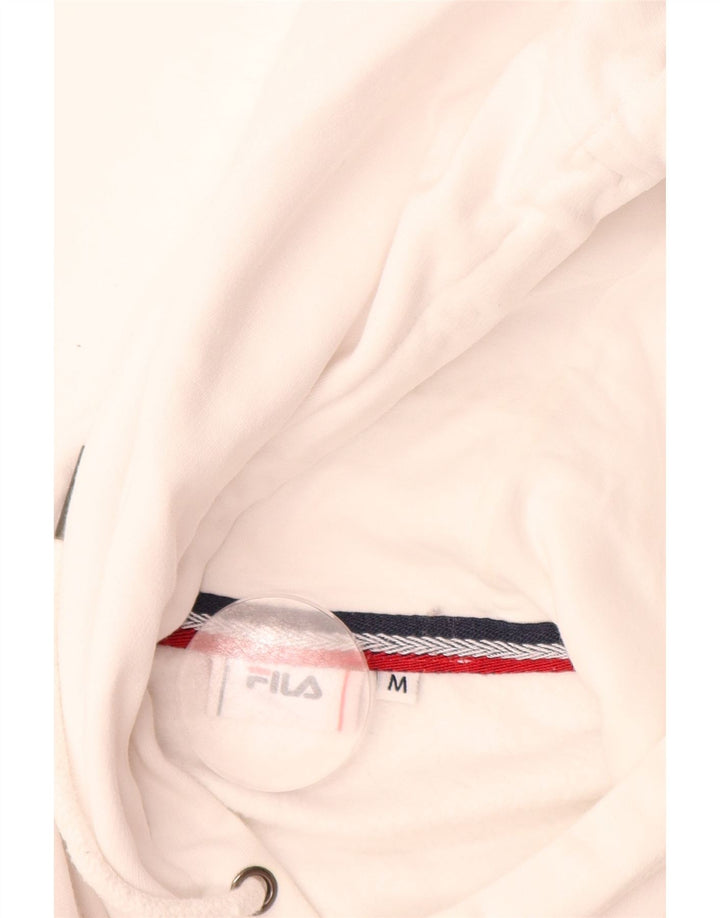 Fila Mens Graphic Hoodie Jumper Medium White