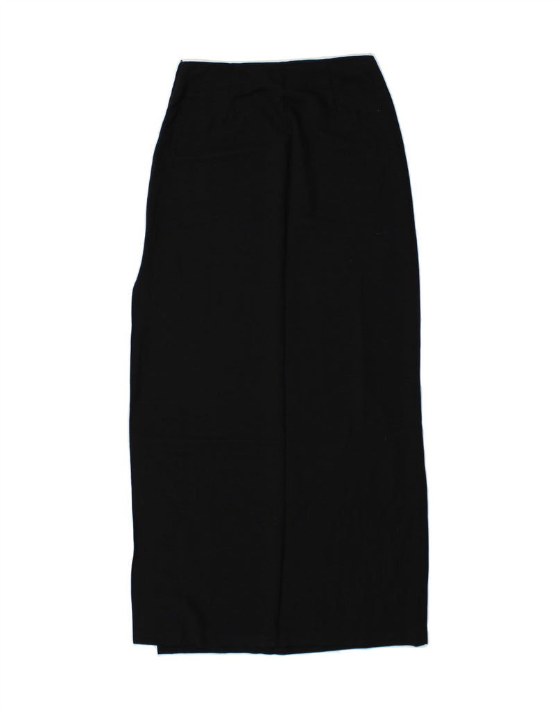 BENETTON Womens Maxi Skirt IT 38 XS W24 Black Viscose | Vintage Benetton | Thrift | Second-Hand Benetton | Used Clothing | Messina Hembry 
