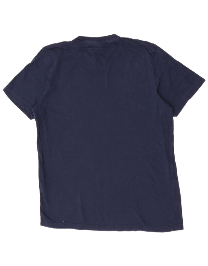 Adidas Mens Graphic T-Shirt Top Large Navy Blue Cotton