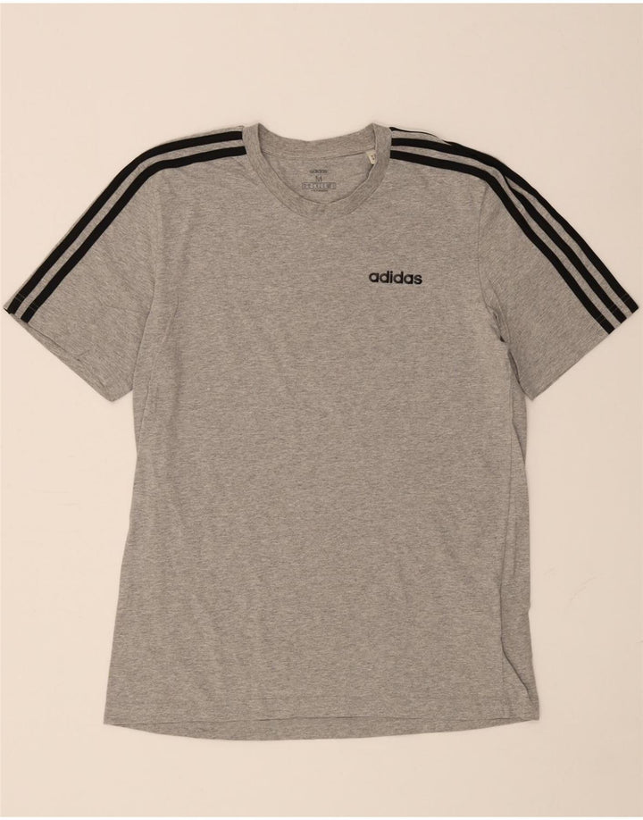 ADIDAS Mens T-Shirt Top Medium Grey Cotton