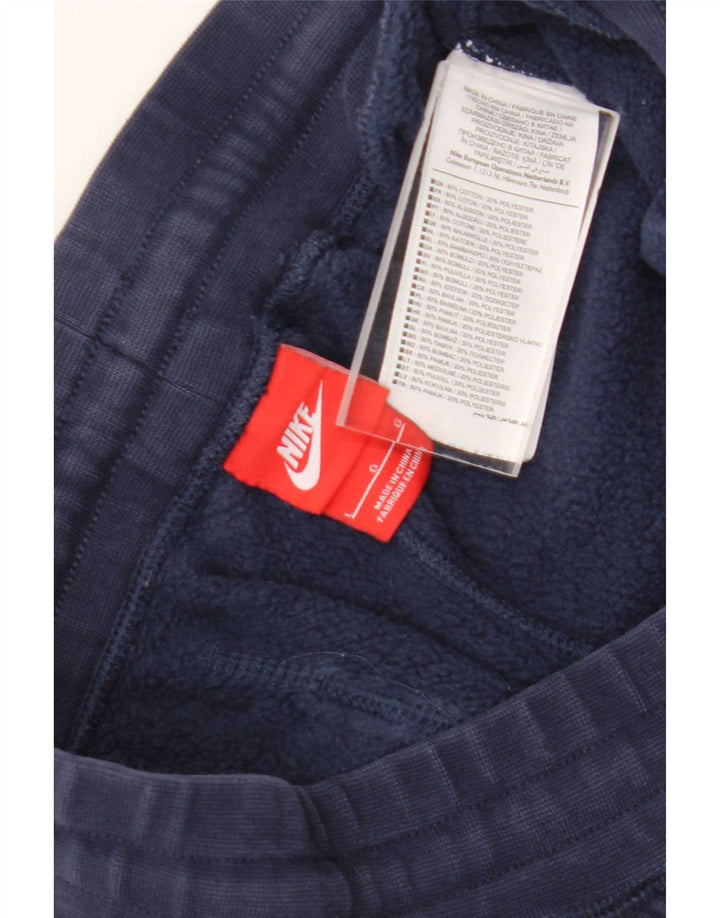 Nike Mens Tracksuit Trousers Joggers Large Navy Blue Cotton