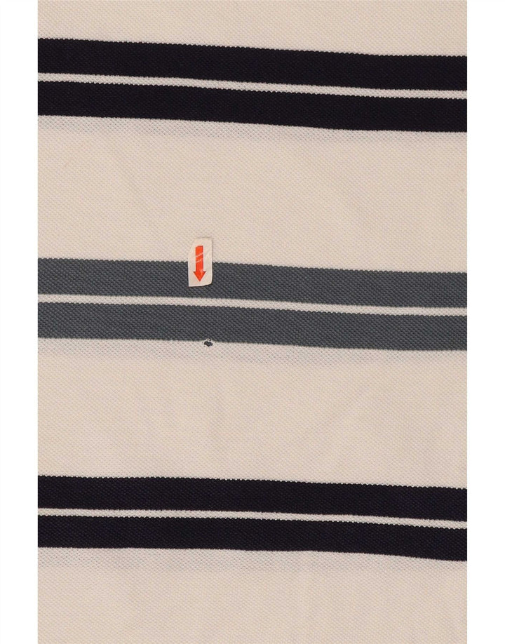 Lacoste Mens Polo Shirt Size 5 Large White Striped