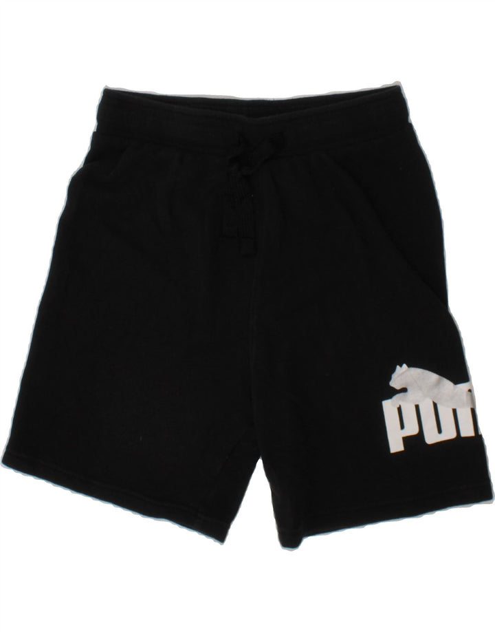 PUMA Boys Graphic Sport Shorts 7-8 Years Small Black Cotton Vintage Puma and Second-Hand Puma from Messina Hembry 
