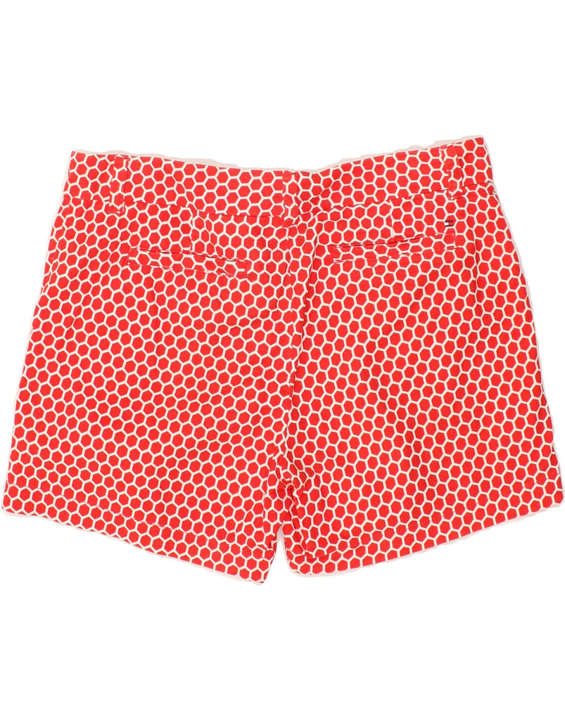 TOMMY HILFIGER Womens Chino Shorts US 6 Medium W33  Red Geometric Cotton | Vintage Tommy Hilfiger | Thrift | Second-Hand Tommy Hilfiger | Used Clothing | Messina Hembry 