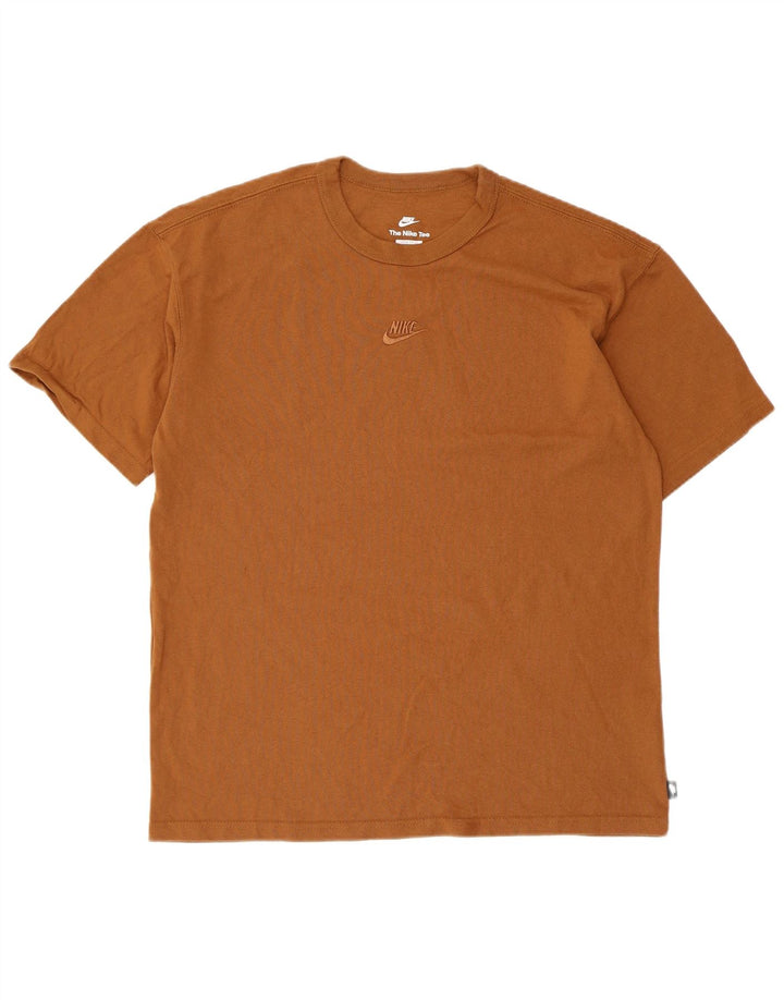 Nike Mens Loose Fit T-Shirt Top Medium Brown Cotton