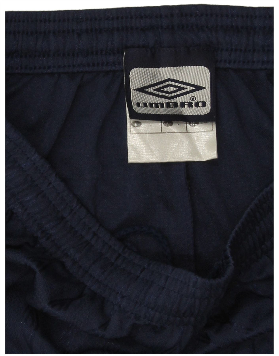 Umbro Mens Sport Shorts Large Navy Blue Striped Polyester