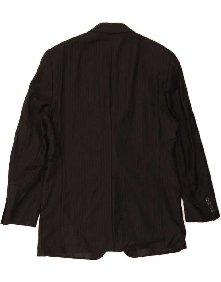CHAPS Mens 2 Button Blazer Jacket UK 40 Large Black Pinstripe Wool Vintage Chaps and Second-Hand Chaps from Messina Hembry 