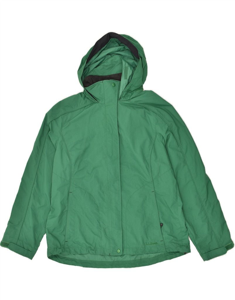 L.L.BEAN Womens Loose Fit Hooded Rain Jacket UK 16 Large Green Nylon | Vintage L.L.Bean | Thrift | Second-Hand L.L.Bean | Used Clothing | Messina Hembry 